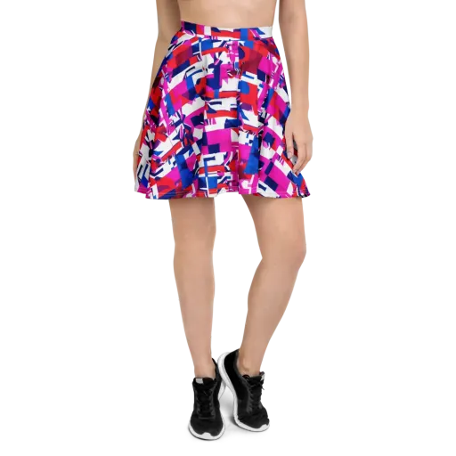 Hot Pink Geometry on a Skater Skirt