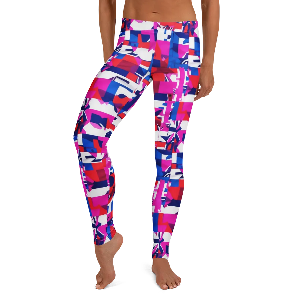 Hot Pink Geometry on Leggings — Front
