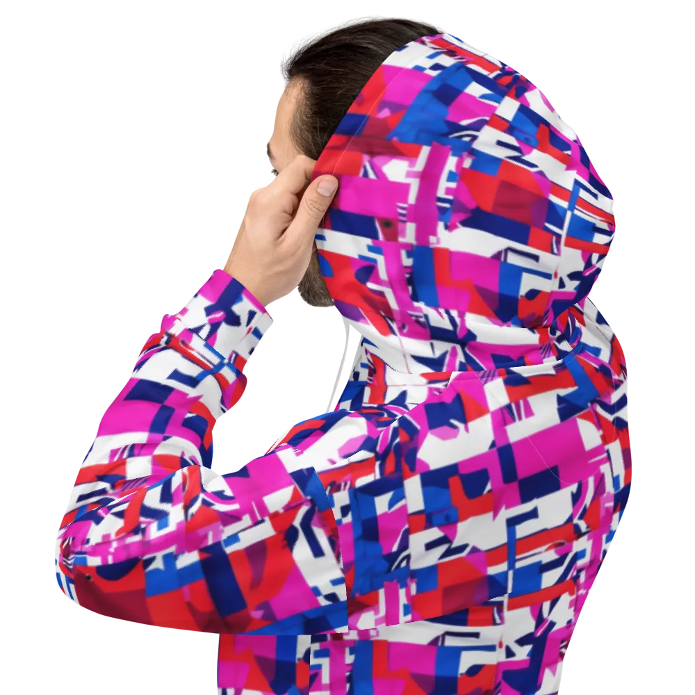 Hot Pink Geometry on Hoodie — Back