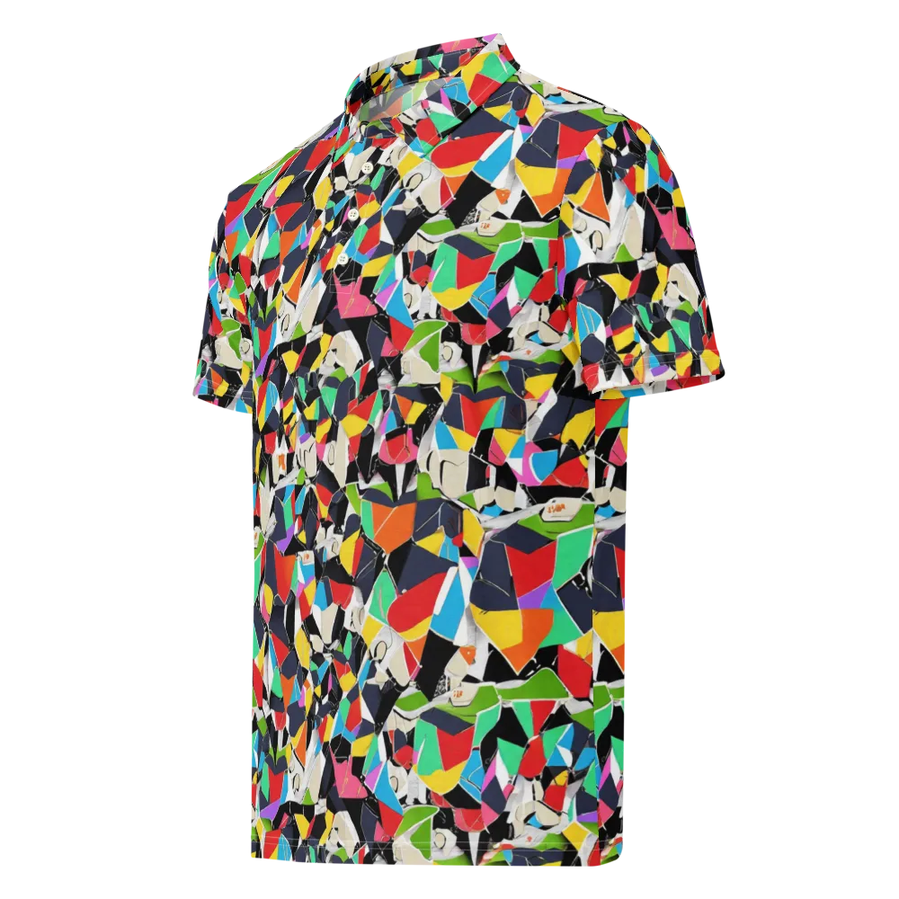 Patchwork Pulse on Men's Slim Fit Polo Shirt — Left Front
