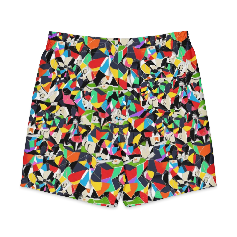 Patchwork Pulse on Men's Board Shorts — Back