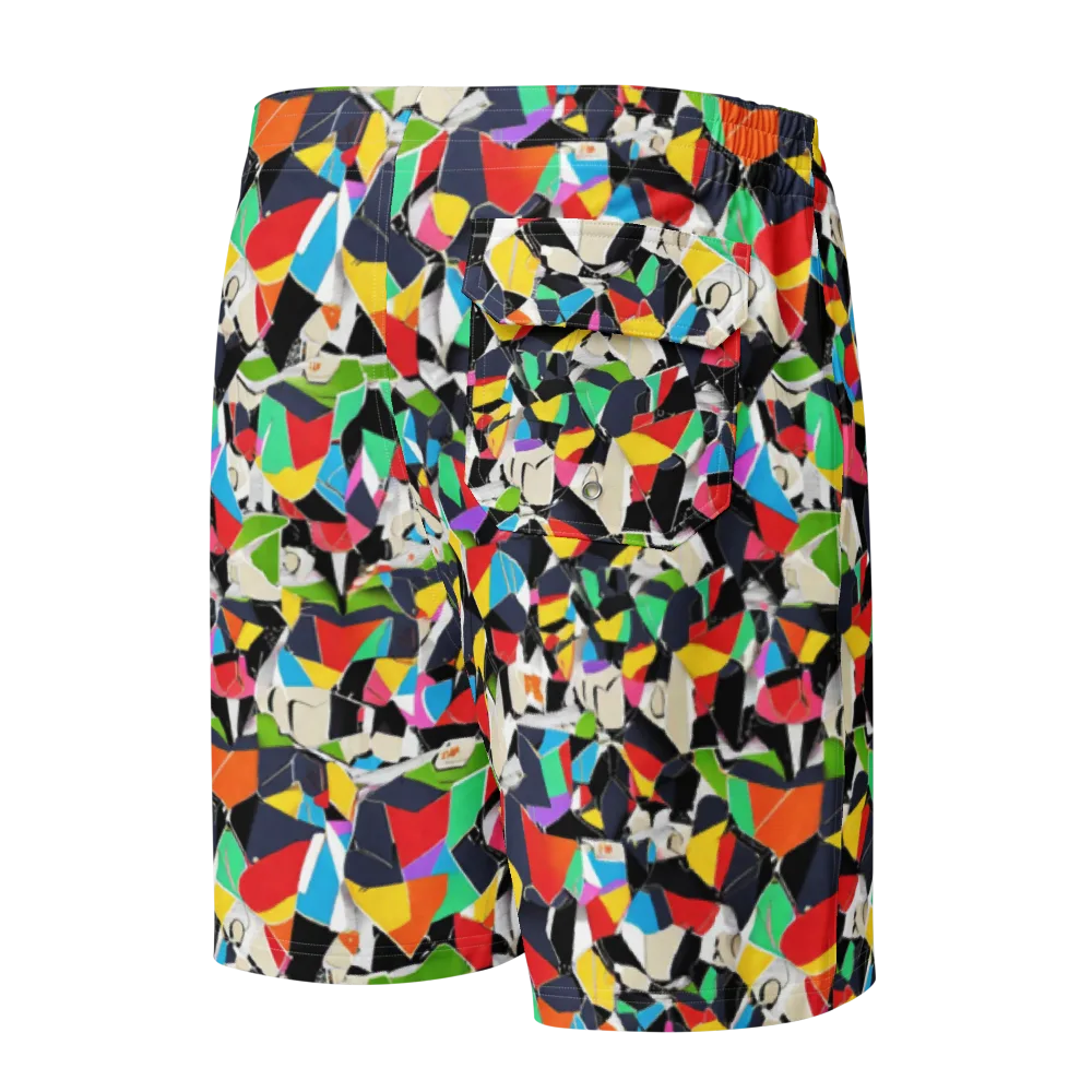 Patchwork Pulse on Men's Board Shorts — Back