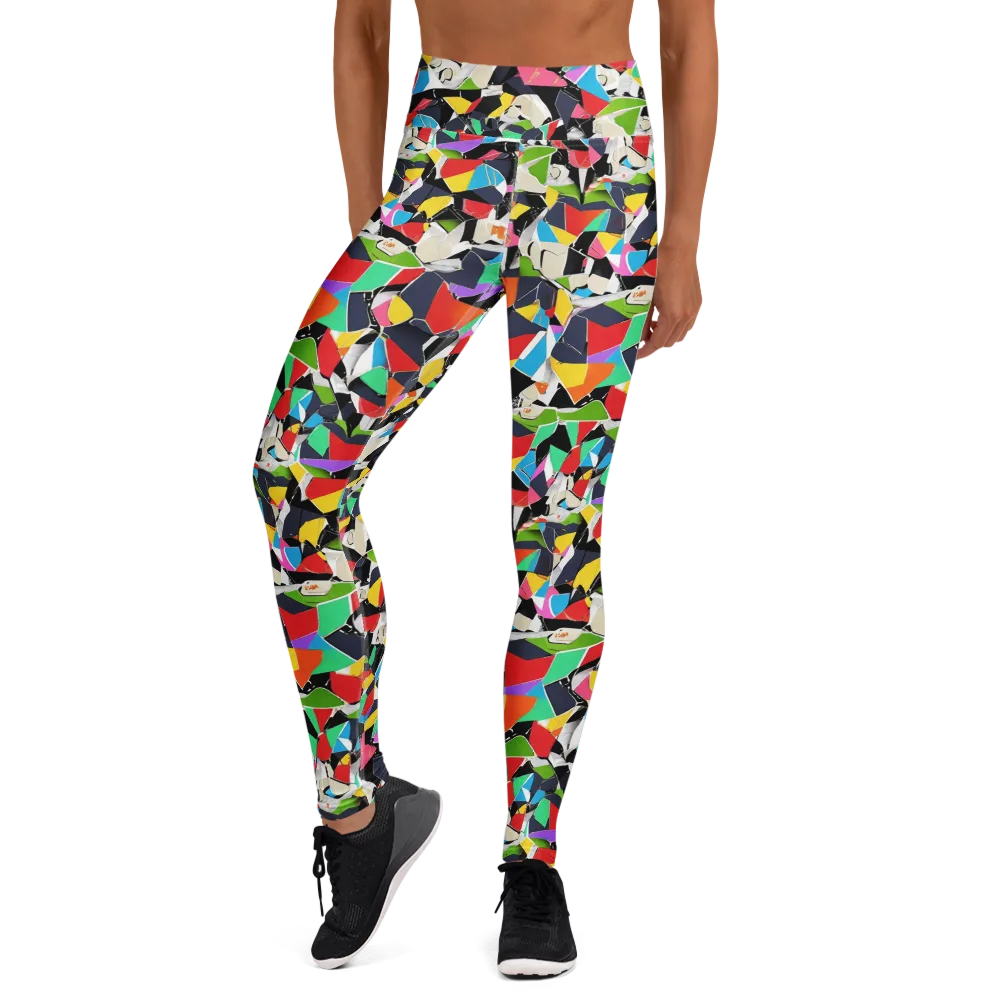 Patchwork Pulse on Yoga Leggings — Front