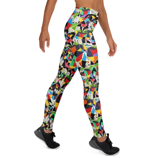 Patchwork Pulse on a Yoga Leggings