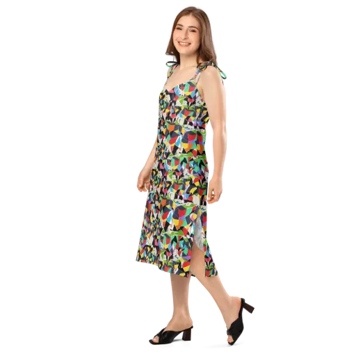Patchwork Pulse on a Slip Dress