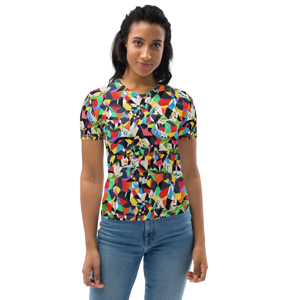 Patchwork Pulse on Women's Crew Neck T-Shirt — Front