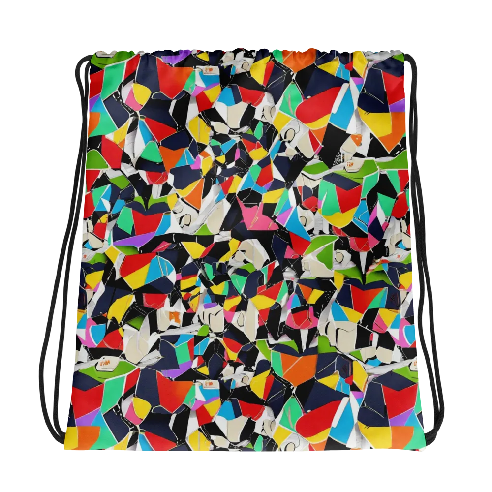 Patchwork Pulse on Drawstring Bag — Photo