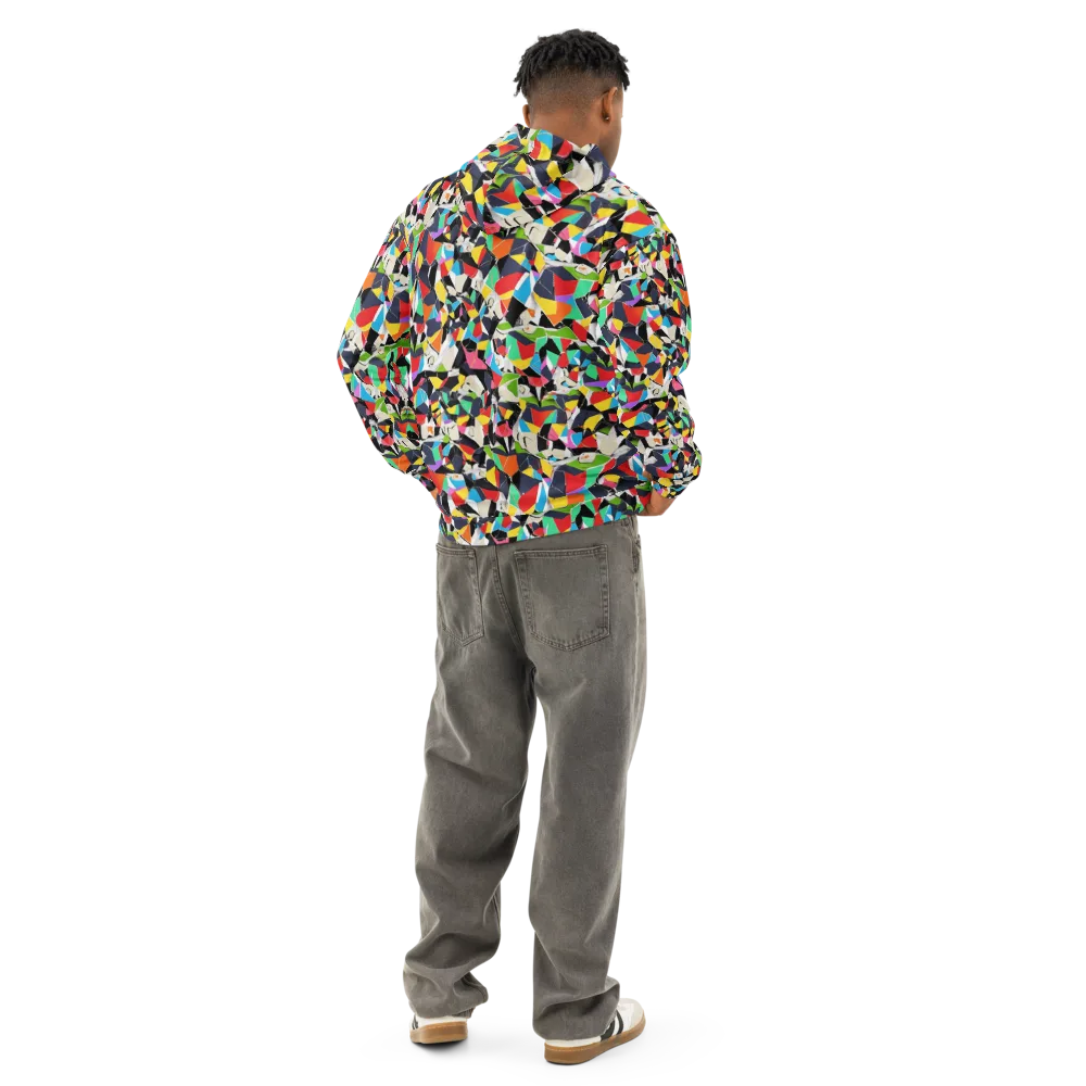 Patchwork Pulse on Cotton Hoodie — Back