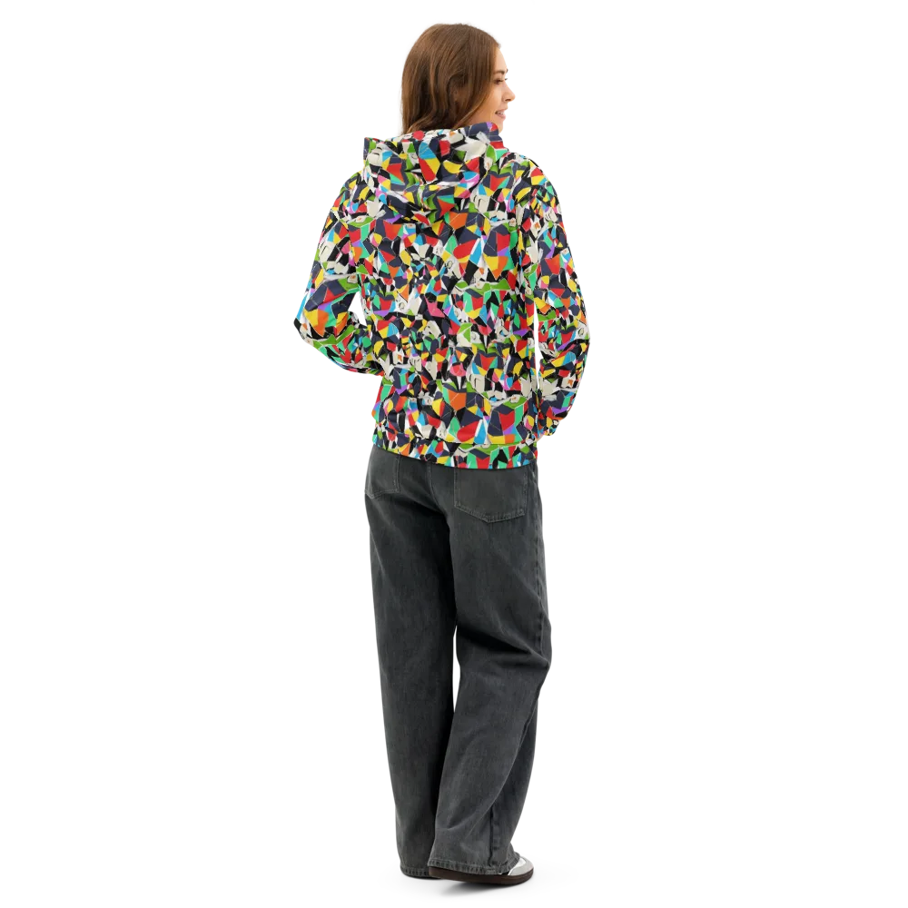 Patchwork Pulse on Cotton Hoodie — Back
