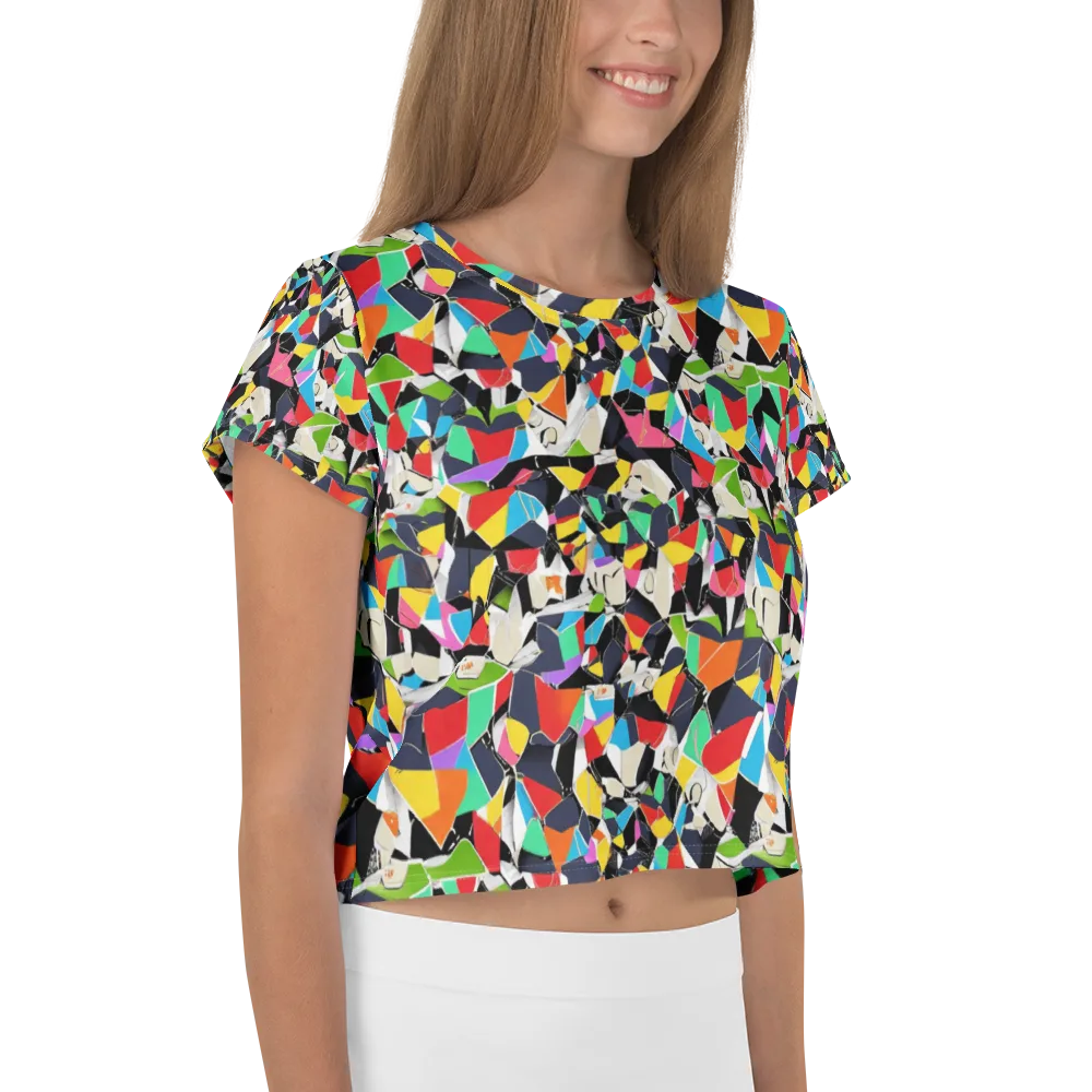 Patchwork Pulse on Crop Tee — Right