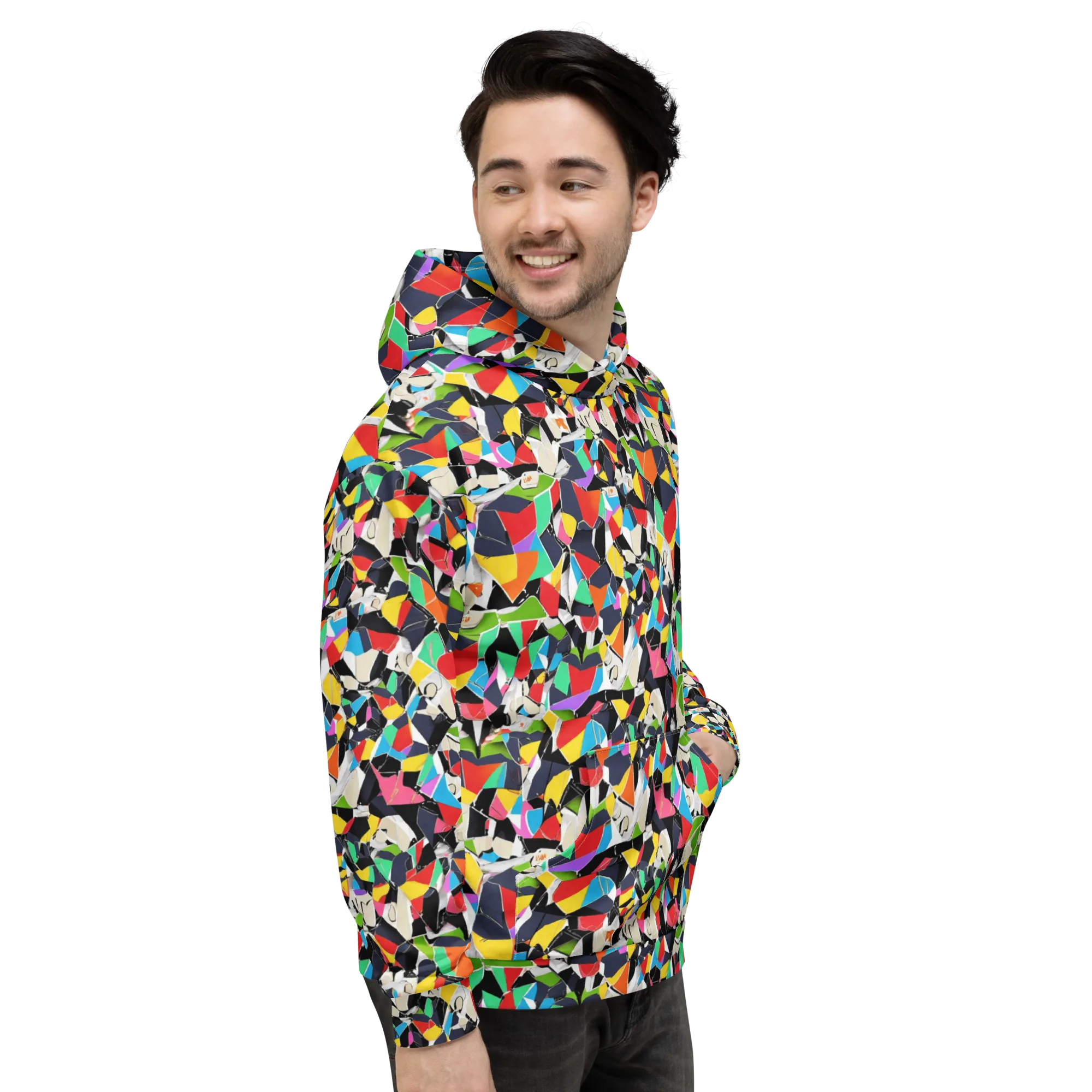 Patchwork Pulse on Hoodie — Right