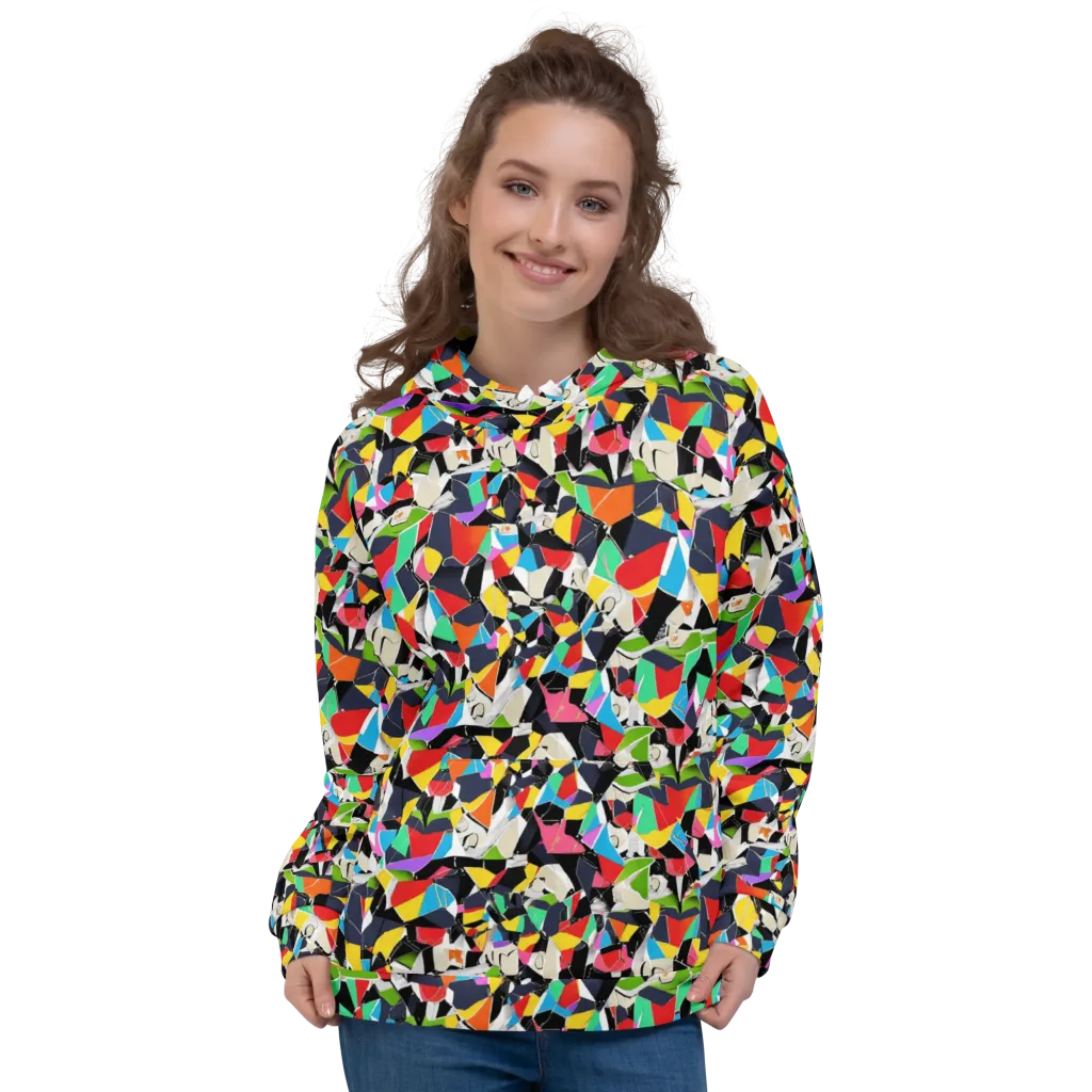 Patchwork Pulse on Hoodie — Front