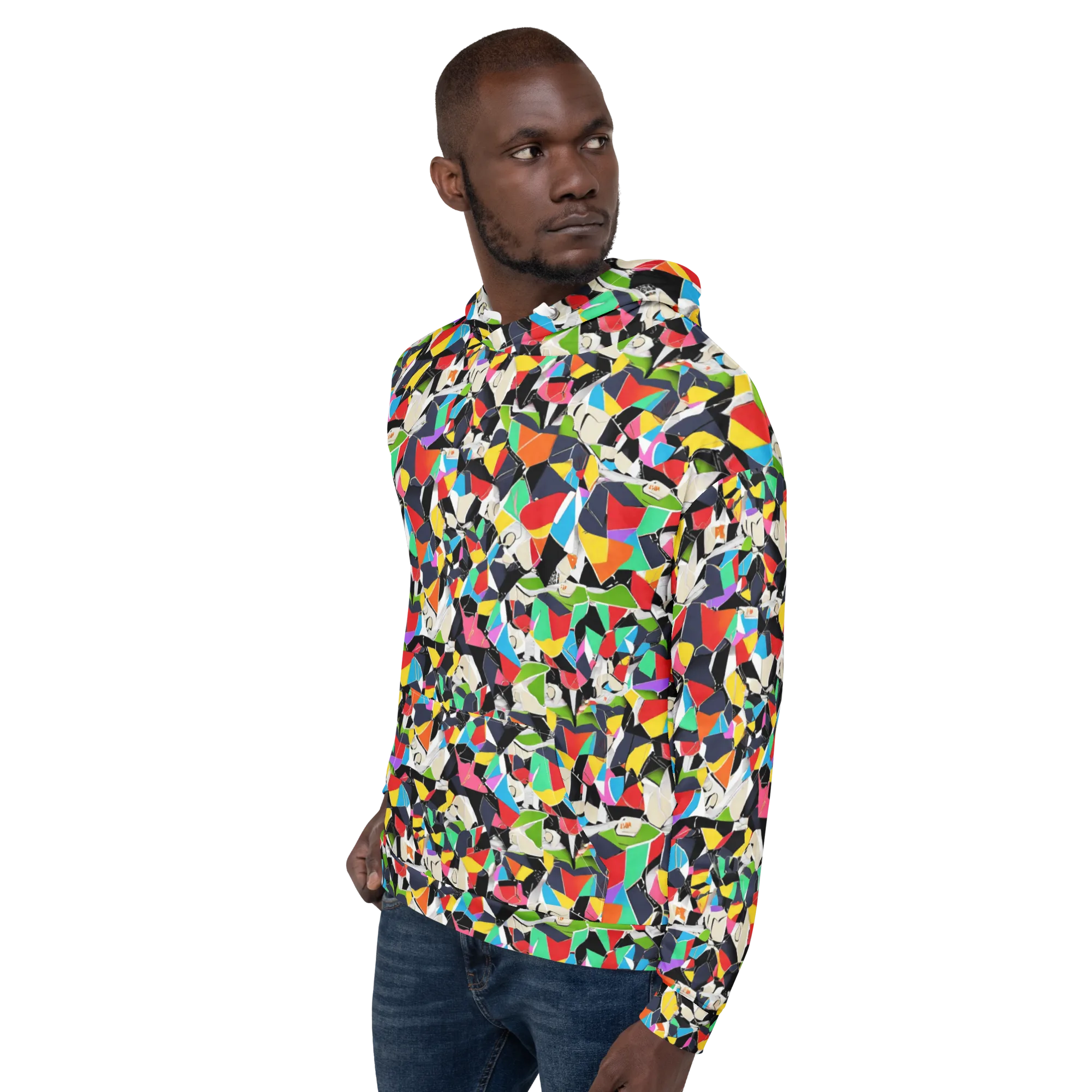 Patchwork Pulse on Hoodie — Left