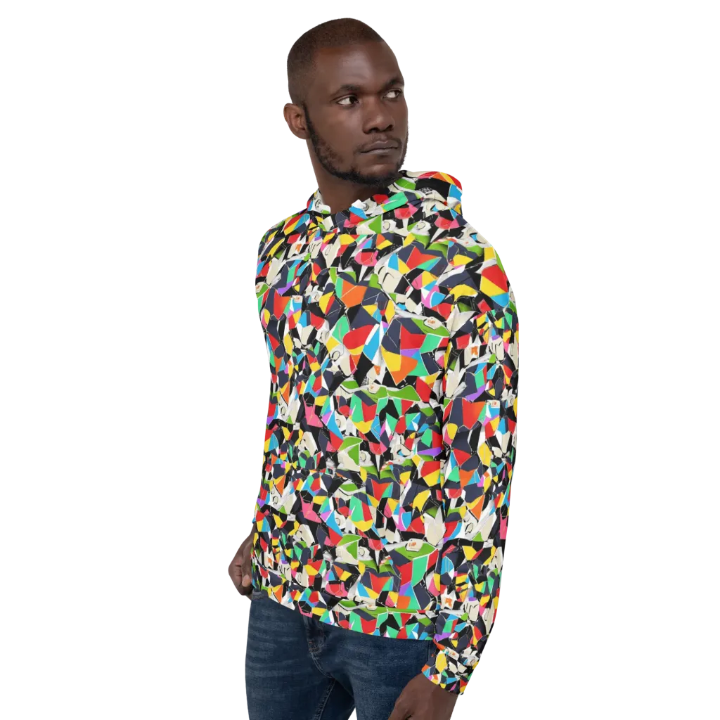 Patchwork Pulse on Hoodie — Left