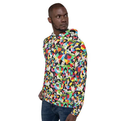 Patchwork Pulse on a Hoodie