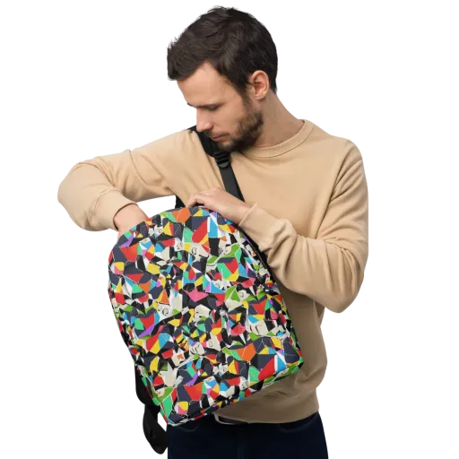 Patchwork Pulse on a Minimalist Backpack