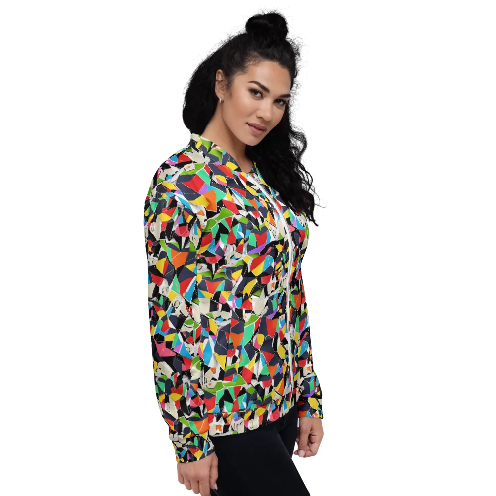 Patchwork Pulse on Bomber Jacket — Right