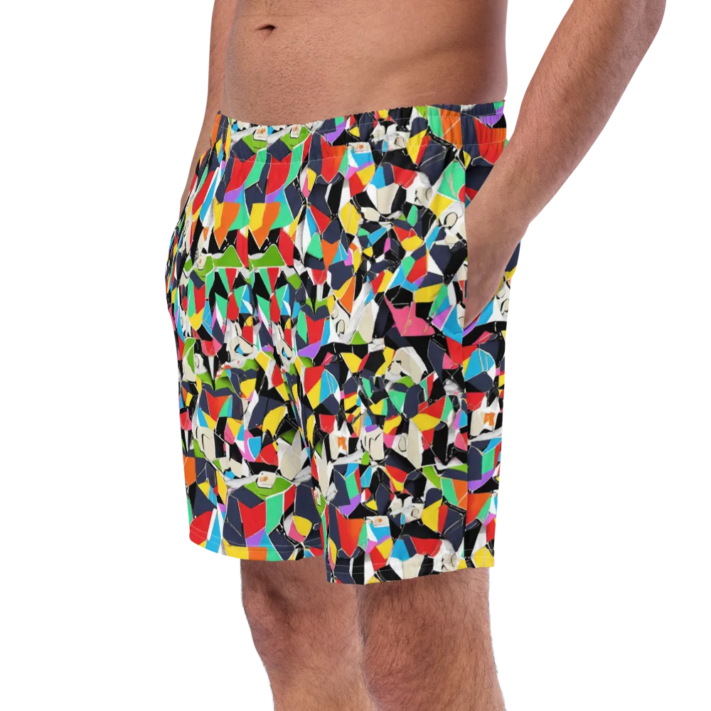 Patchwork Pulse on Swim Trunks — Left Front