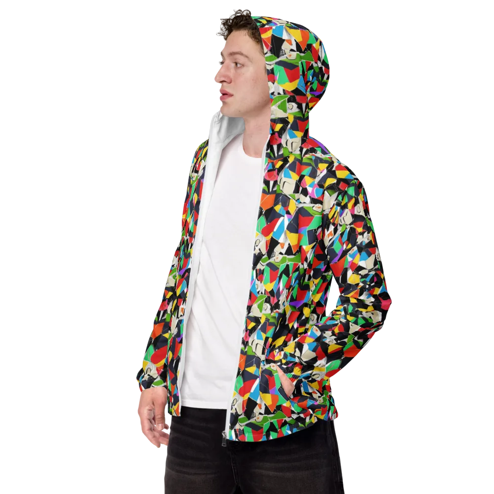 Patchwork Pulse on Men's Windbreaker — Left Front