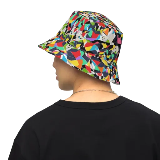 Patchwork Pulse on a Reversible Bucket Hat