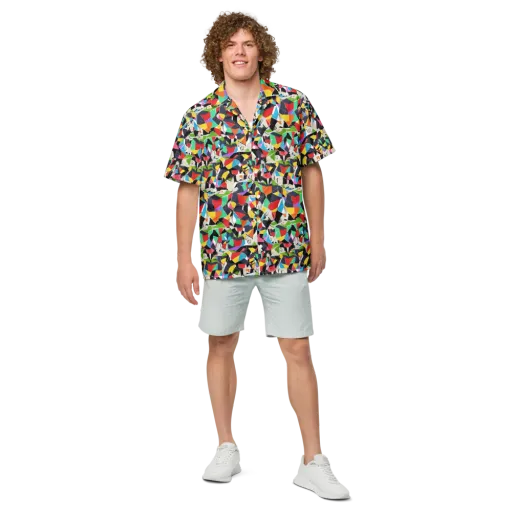 Patchwork Pulse on a Button Shirt