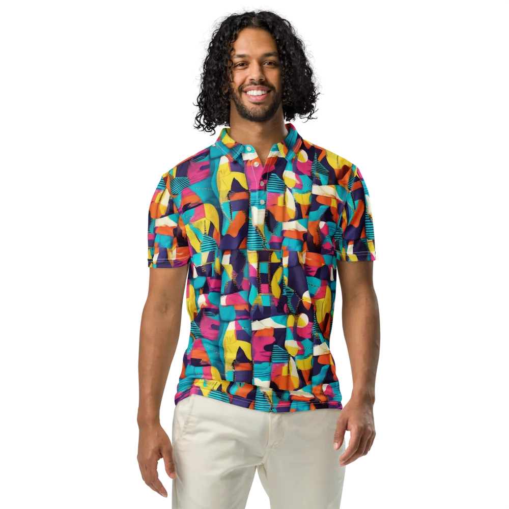Runway Voltage on Men's Slim Fit Polo Shirt — Front