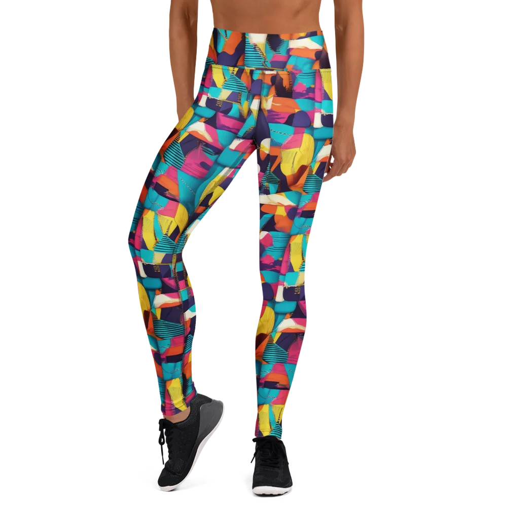 Runway Voltage on Yoga Leggings — Front