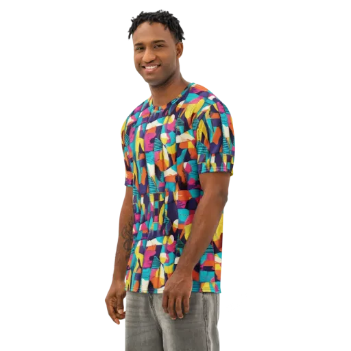 Runway Voltage on a Men's Cotton Crew Neck T-Shirt