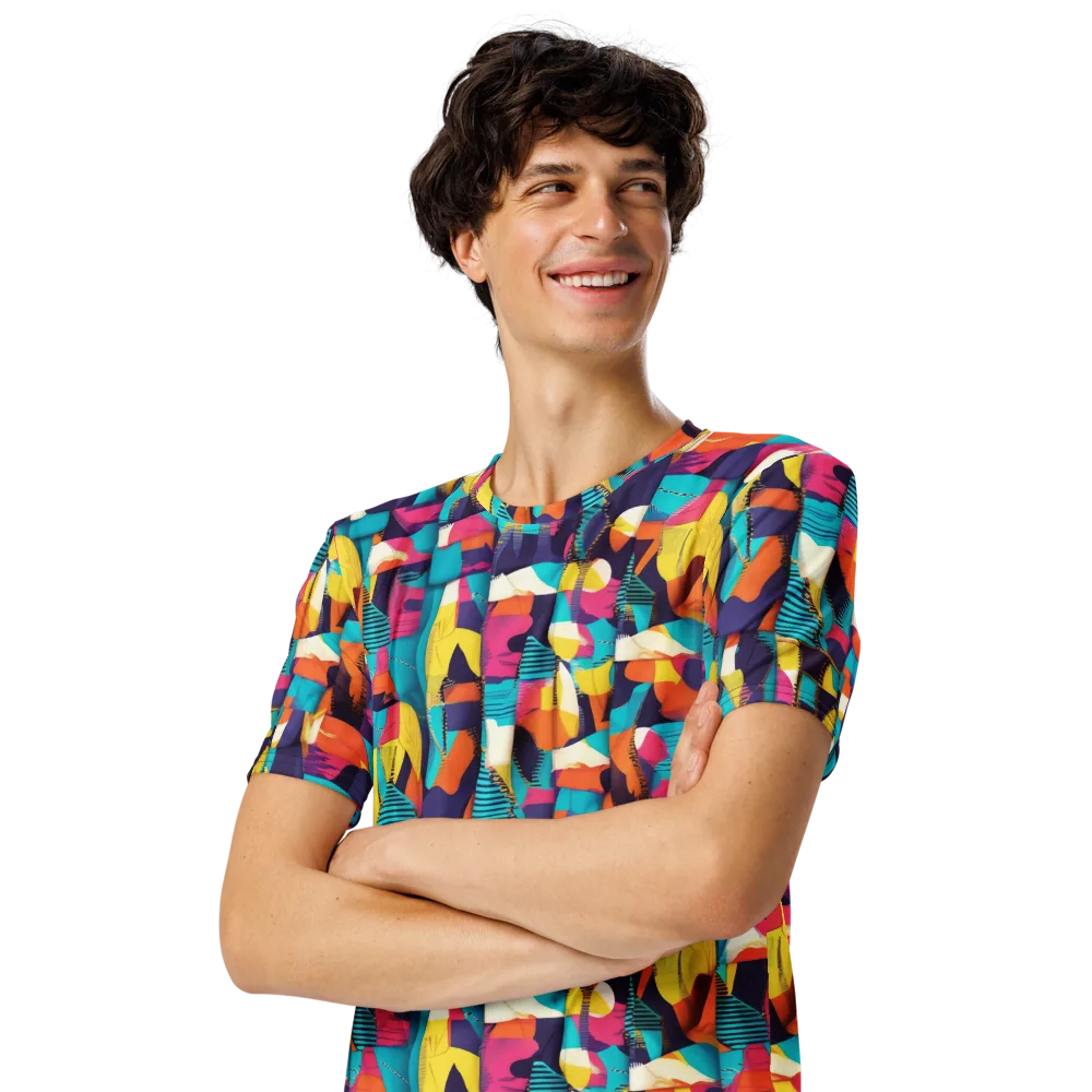 Runway Voltage on Men's Crew Neck T-Shirt — Left Front
