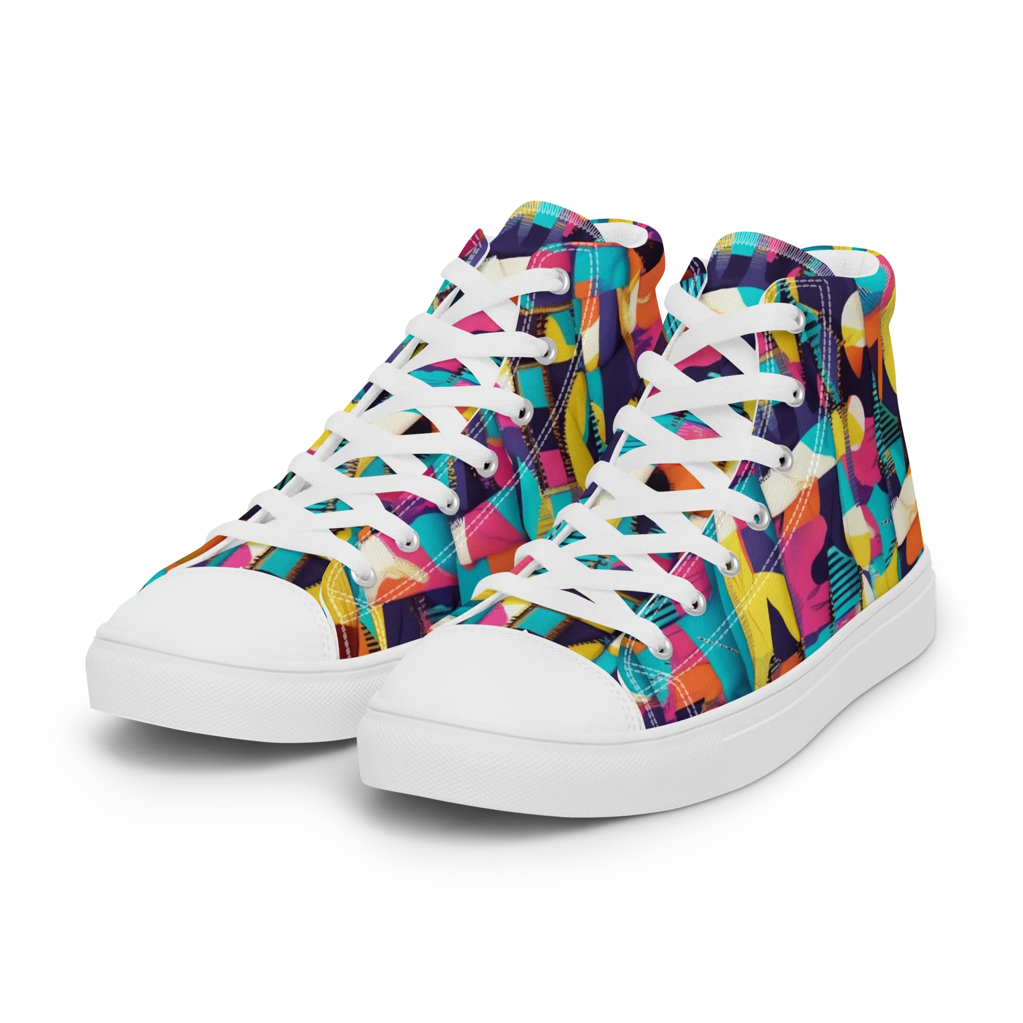 Runway Voltage on Women's High Top Canvas Shoes — Left Front