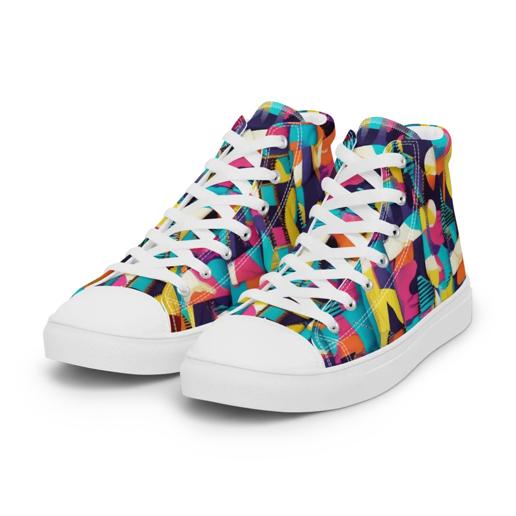 Runway Voltage on Women's High Top Canvas Shoes — Left Front