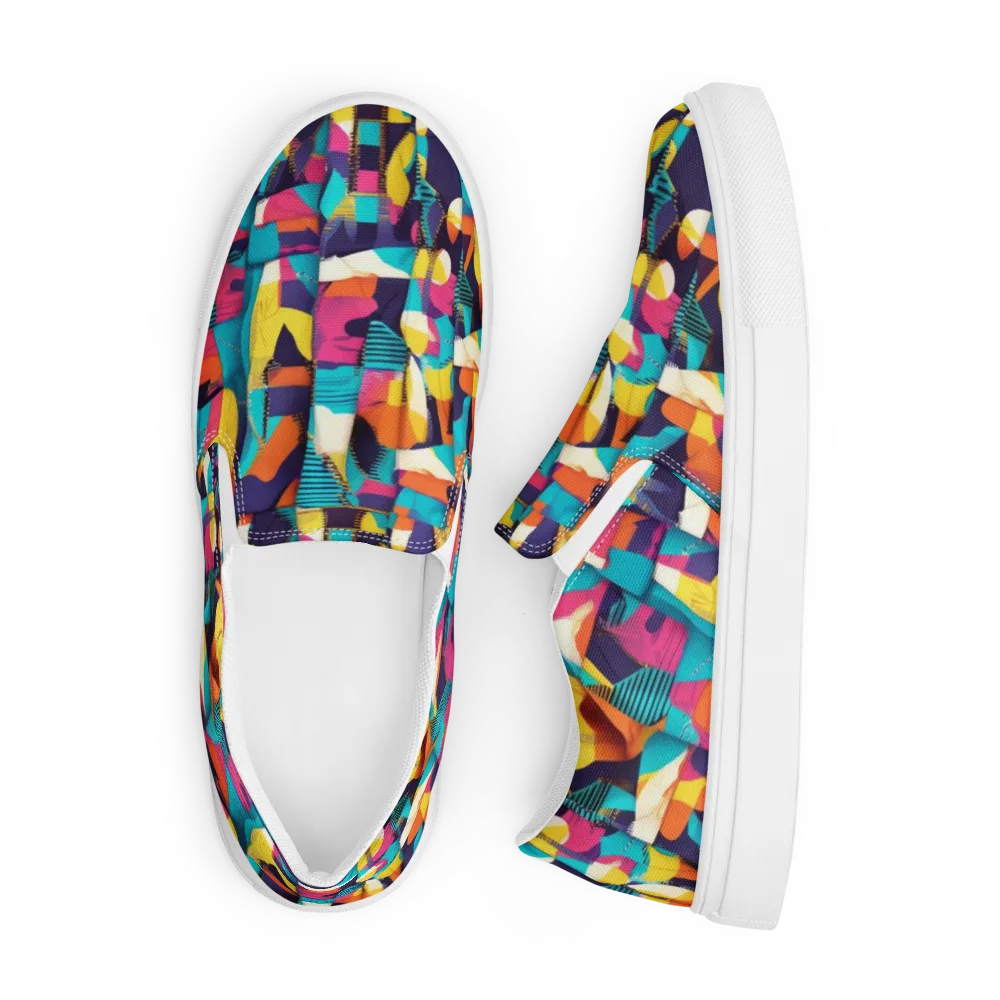 Runway Voltage on Men's Slip-On Canvas Shoes — Front