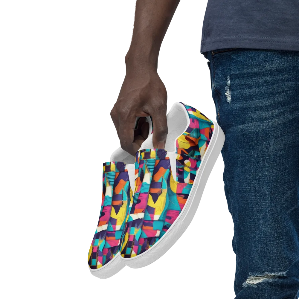 Runway Voltage on Men's Slip-On Canvas Shoes — Left Front