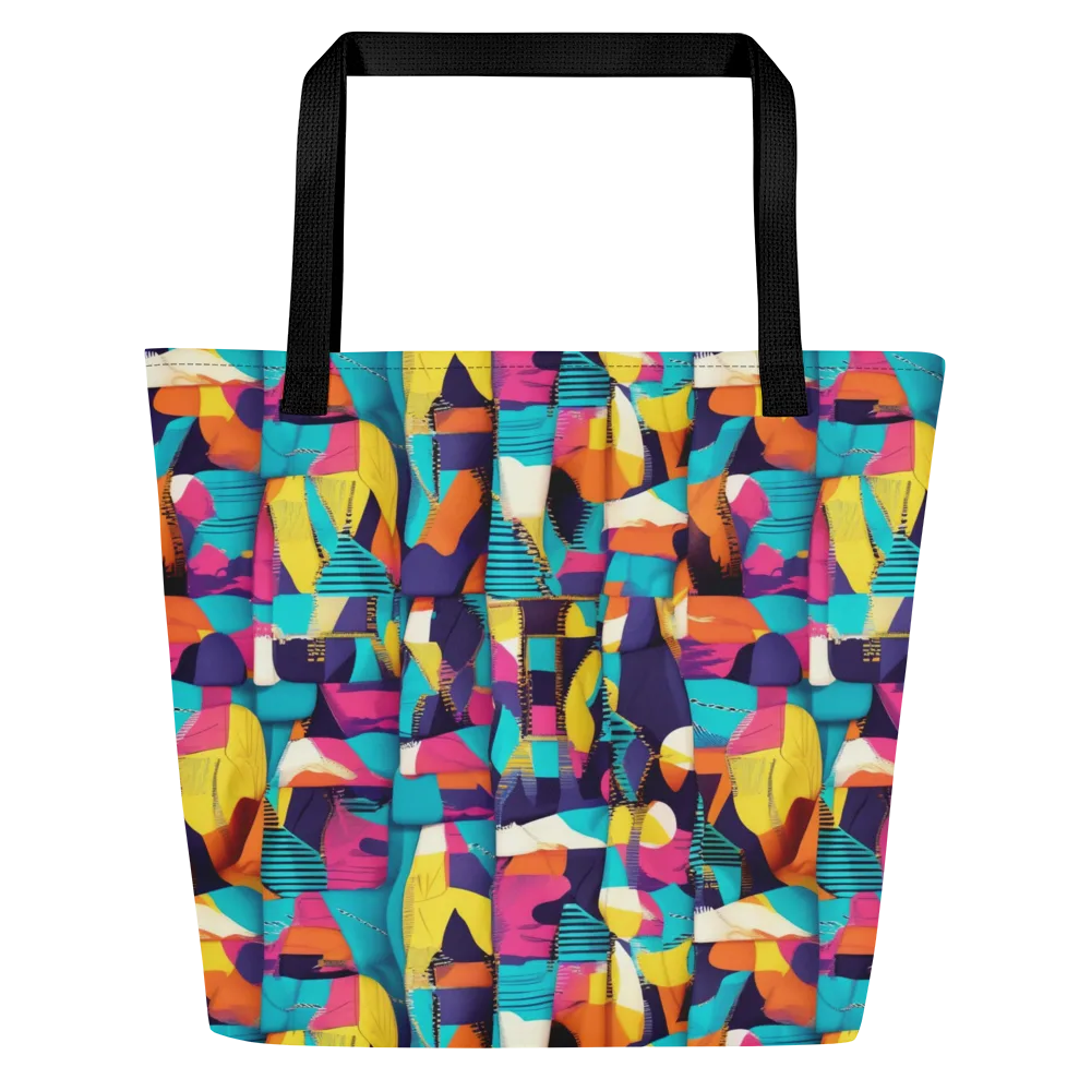 Runway Voltage on Large Tote Bag W/ Pocket — Front