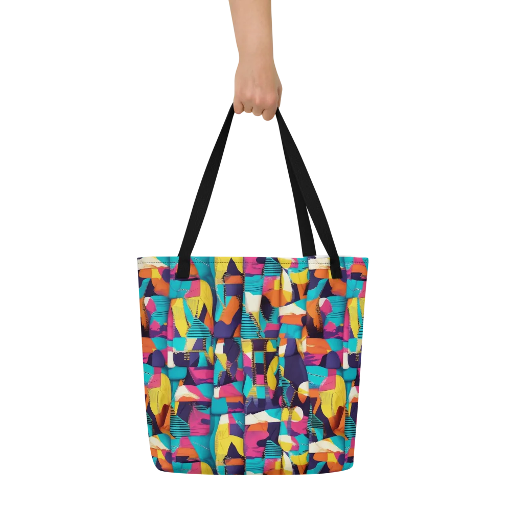 Runway Voltage on Large Tote Bag W/ Pocket — Front