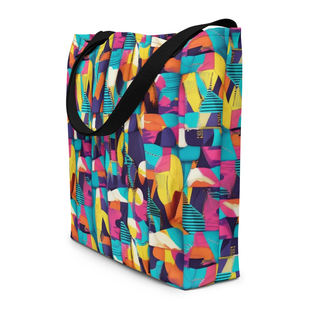 Runway Voltage on Large Tote Bag W/ Pocket — Front
