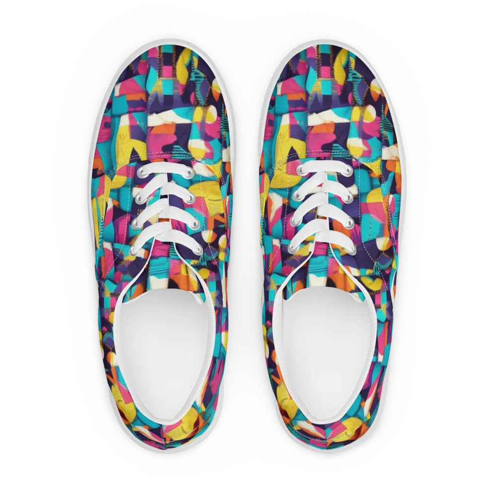 Runway Voltage on Men's Lace-Up Canvas Shoes — Front