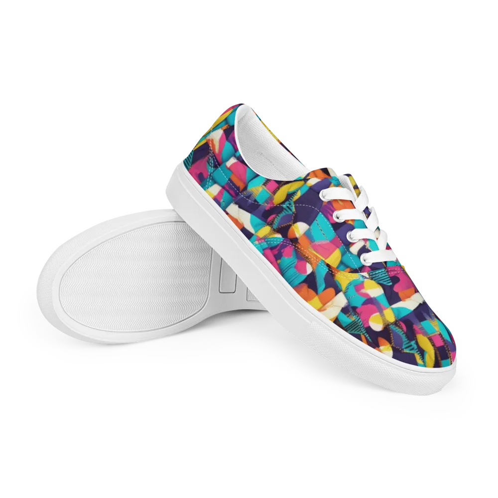 Runway Voltage on Men's Lace-Up Canvas Shoes — Right Front