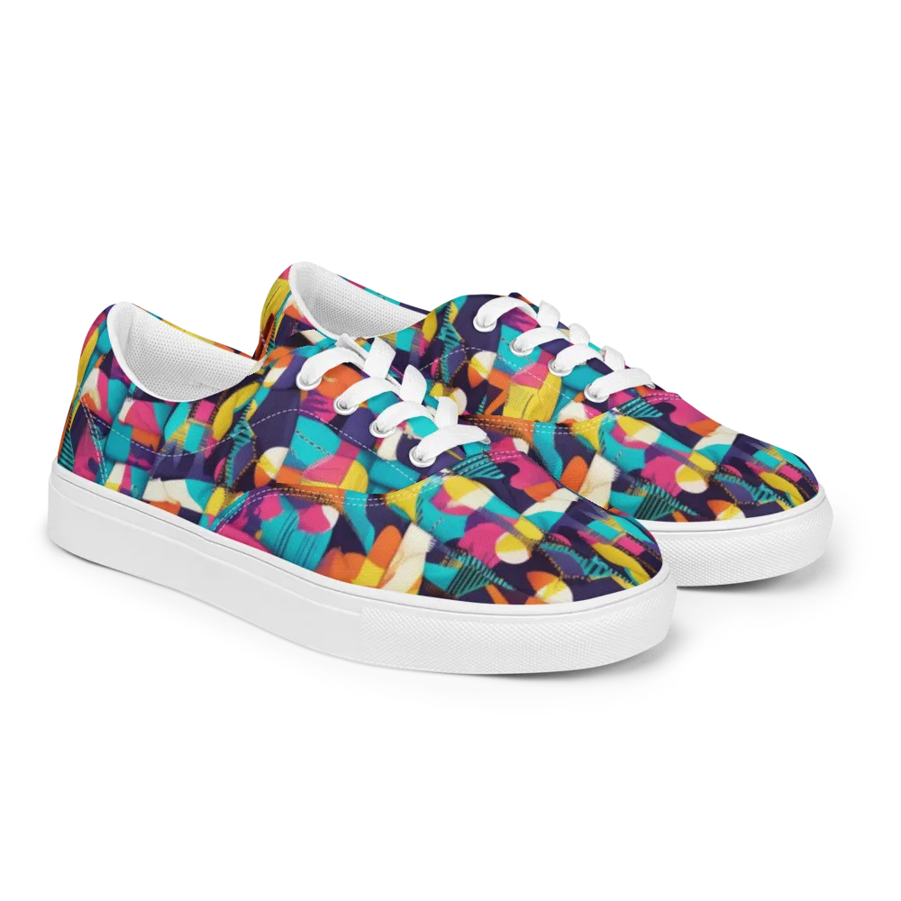 Runway Voltage on Men's Lace-Up Canvas Shoes — Right Front
