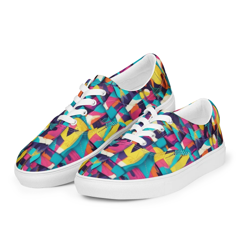 Runway Voltage on Men's Lace-Up Canvas Shoes — Left Front