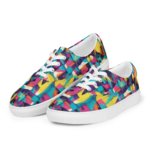 Runway Voltage on a Men's Lace-Up Canvas Shoes