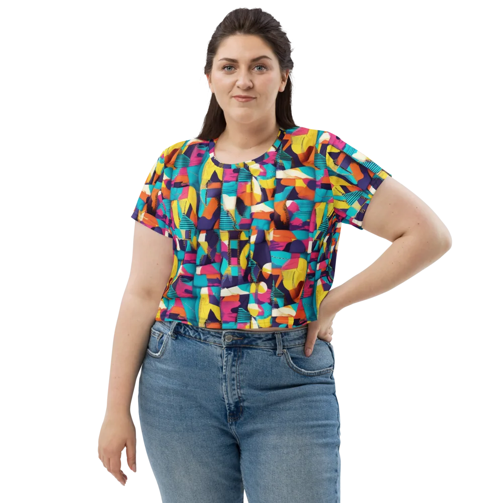 Runway Voltage on Crop Tee — Front
