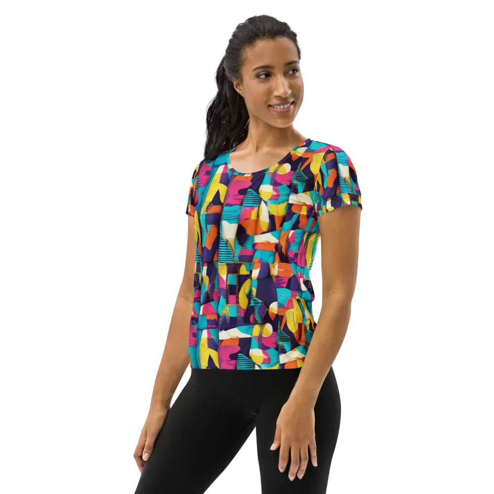 Runway Voltage on Women's Athletic T-Shirt — Left