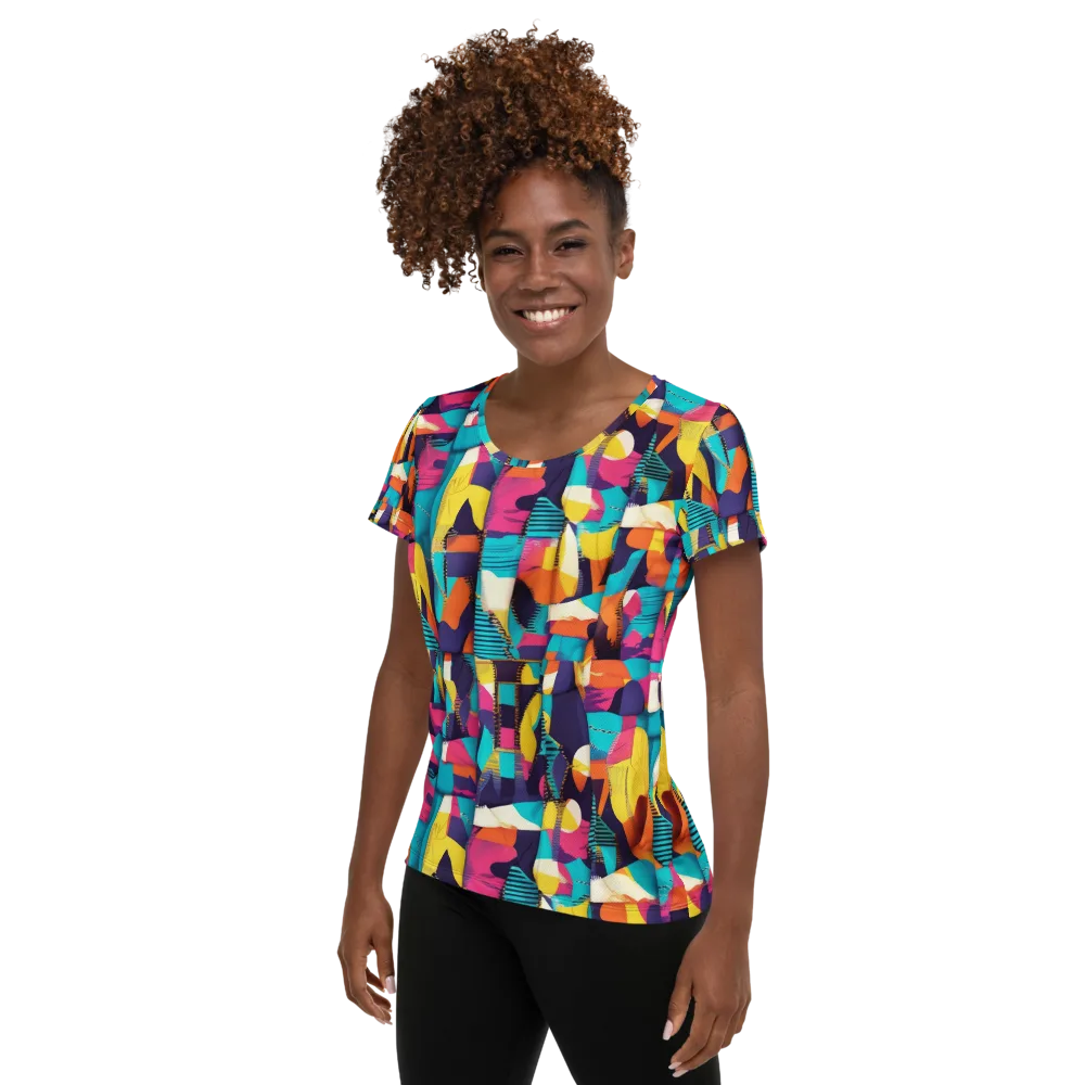 Runway Voltage on Women's Athletic T-Shirt — Left
