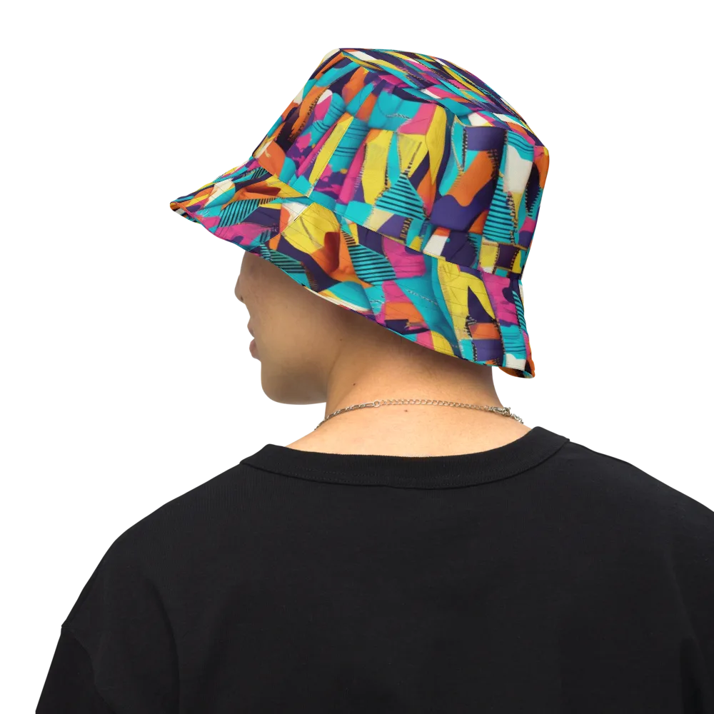 Runway Voltage on Reversible Bucket Hat — Back Inside