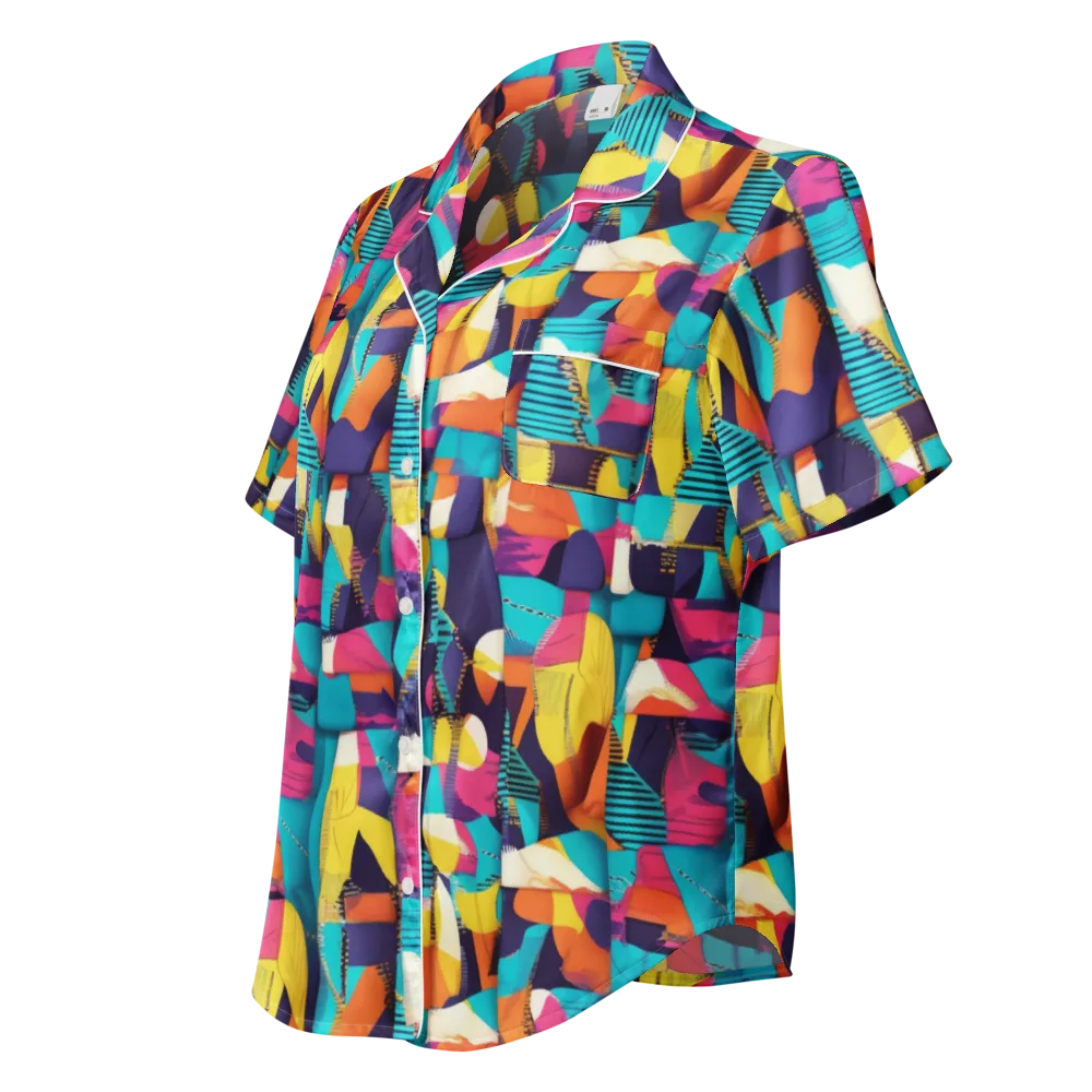 Runway Voltage on Women's Short Sleeve Pajama Top — Left Front
