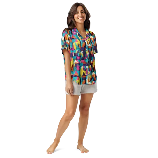 Runway Voltage on a Women's Short Sleeve Pajama Top