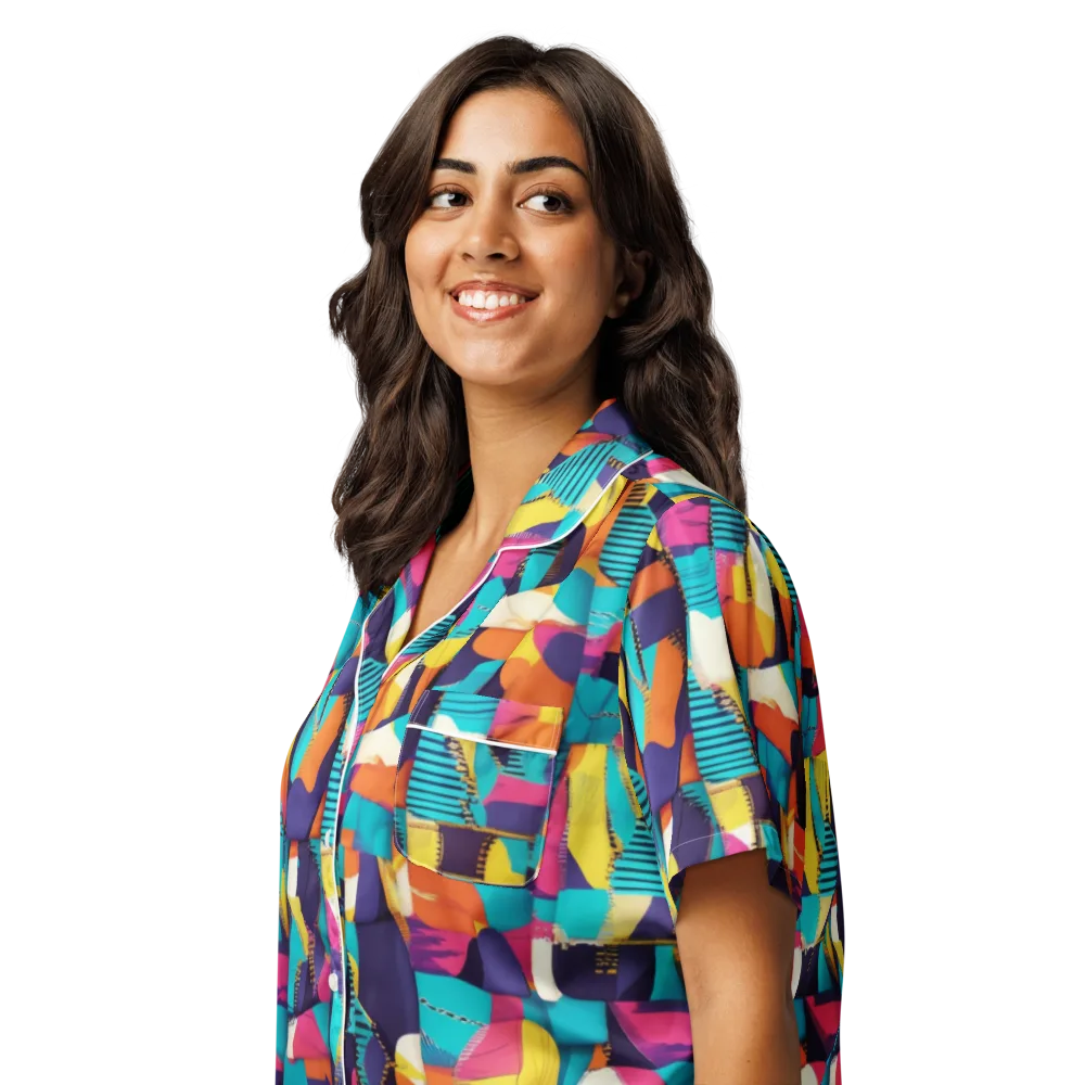 Runway Voltage on Women's Short Sleeve Pajama Top — Left Front