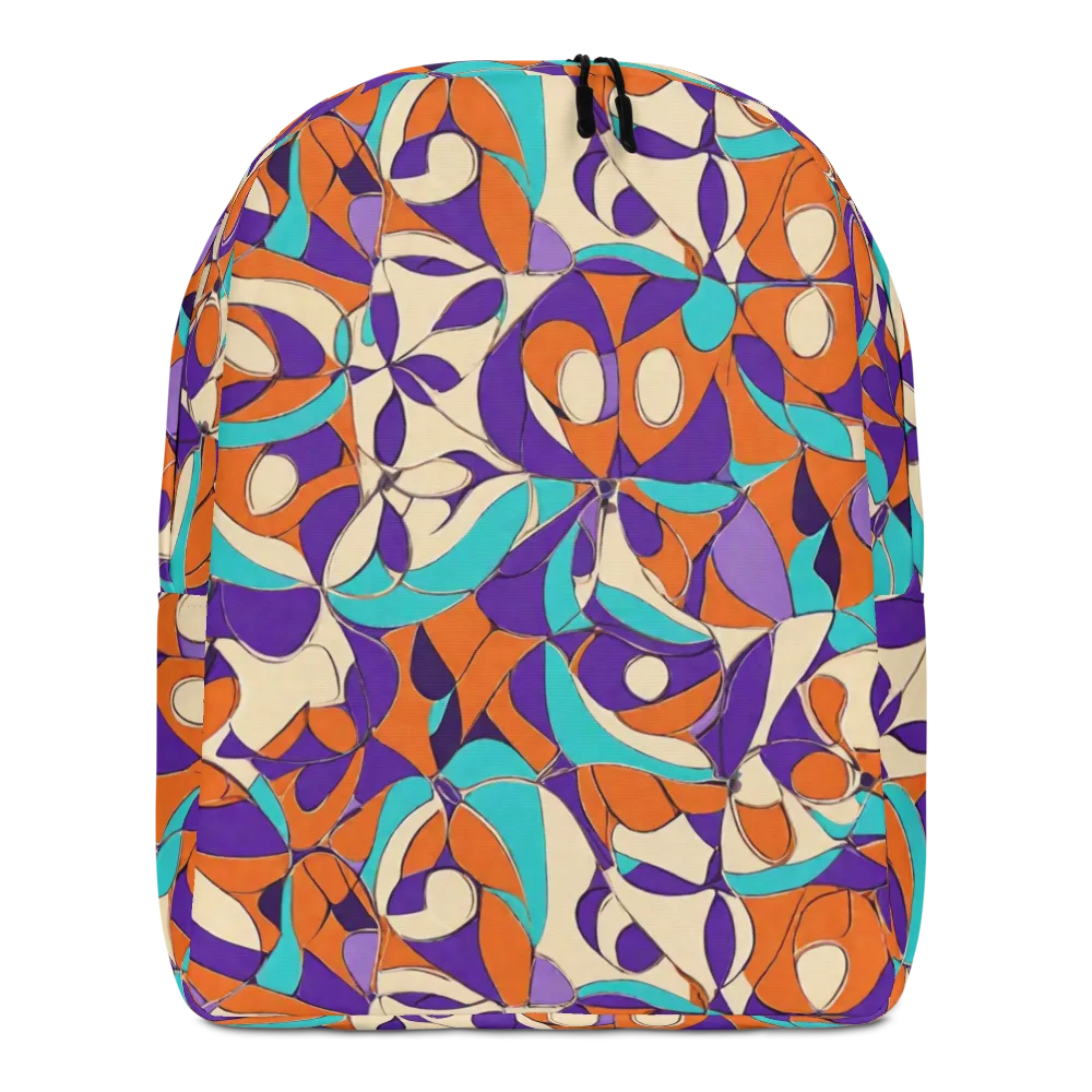 Neon Marquetry on Minimalist Backpack — Front