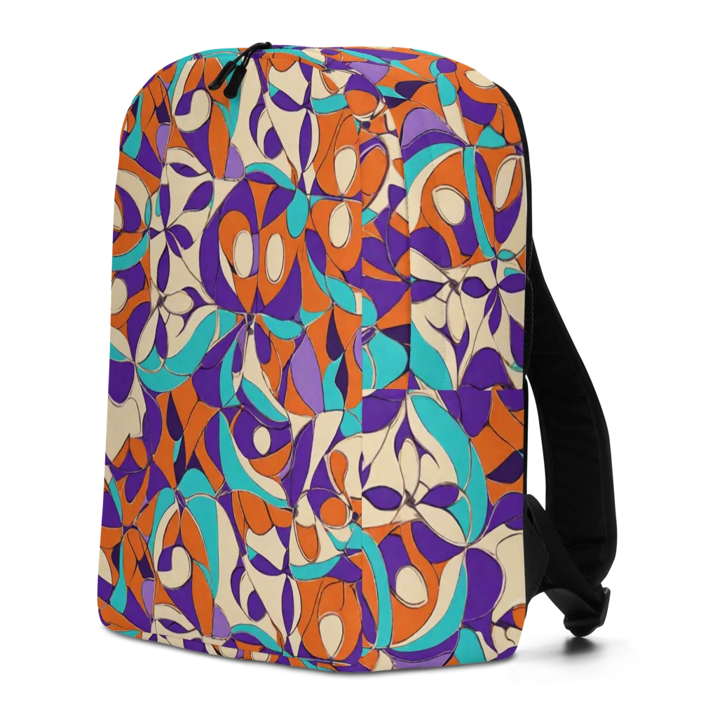 Neon Marquetry on Minimalist Backpack — Left
